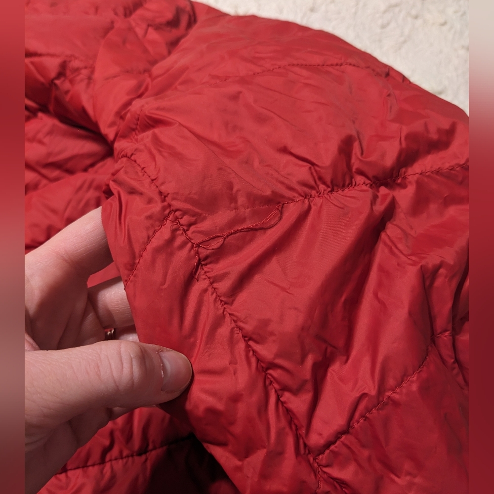 Lands' End Bright Red Lightweight Down Filled Puffer Jacket sz 2X - Picture 12 of 13